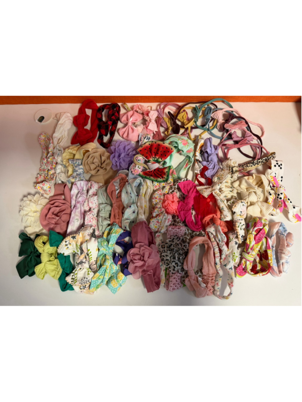 Lot of 60 Baby Girls Hair Accessories Headbands One Size Multicolor Lot Bundle